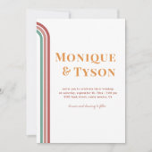 レトロ70 |ダスティバラテラコテ結婚ス 招待状 (正面)