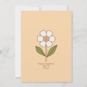 レトロ70iesグルーヴボホ花ベビー 招待状 (裏面)