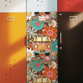 レトロ70sおもしろいファンキーヒッピー・バンカラフルピースサイン 薄葉紙