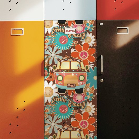 レトロ70sおもしろいファンキーヒッピー・バンカラフルピースサイン 薄葉紙