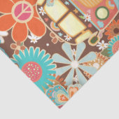 レトロ70sおもしろいファンキーヒッピー・バンカラフルピースサイン 薄葉紙 (詳細)