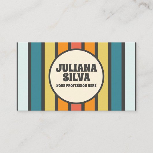 レトロ70sとQR名刺 名刺 (正面)