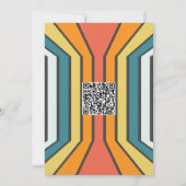 レトロ70sとQR 結婚の 招待状 (裏面)