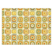 レトロ70sの幾何学模様（暖かいトーン） テーブルクロス (正面(横))