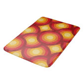 レトロ70sのGroovyジオメトリの重なり合う円 バスマット (アングル)