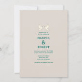 レトロ70sアーチレインボー 招待状 (裏面)