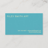 レトロ70sイエローブルーカラフル抽象芸術トレンディー 名刺 (正面)