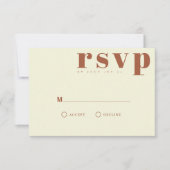 レトロ70sウェデインスパイアィングRSVPカード 出欠カード (正面)