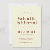 レトロ70sオインスパイアレンジ結婚式招待状 招待状 (正面)