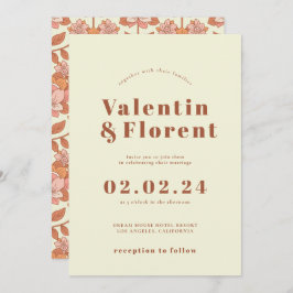 レトロ70sオインスパイアレンジ結婚式招待状 招待状