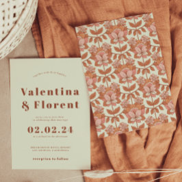 レトロ70sオインスパイアレンジ結婚式招待状 招待状