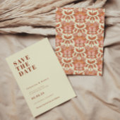 レトロ70sオインスパイアレンジ・ウェディング日付を保存 招待状