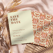 レトロ70sオインスパイアレンジ・ウェディング日付を保存 招待状