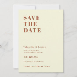 レトロ70sオインスパイアレンジ・ウェディング日付を保存 招待状