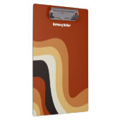 レトロ70sオレンジグルービーヒッピーパーソナライズされた クリップボード (右)