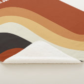 レトロ70sオレンジグルービーヒッピーパーソナライズされた シェルパブランケット (3/4)