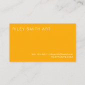 レトロ70sオレンジ黄色ユニークカラフル抽象芸術 名刺 (正面)