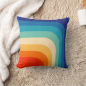 レトロ70sカラーバー クッション (ブランケット)