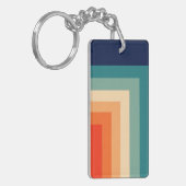 レトロ70sカラーパレットタペストリー キーホルダー (正面左)