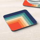 レトロ70sカラーパレット装飾用クッション コースター (左側)