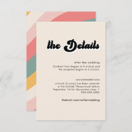 レトロ70sカラー波詳細エンクロージャカード 招待状