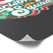 レトロ70sクリスマススクワッドチームサンタファミリーマッチ ポスター (角)