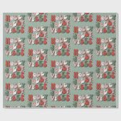 レトロ70sグルービーとブライトサンタクロース ラッピングペーパー (フラット)