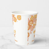 レトロ70sグルービーベビーフローラベビーシャワー 紙コップ (右)