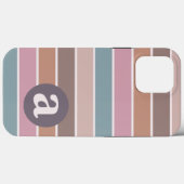 レトロ70sグルーヴィストライプートレンディーパステル Case-Mate iPhoneケース (裏面 (横))