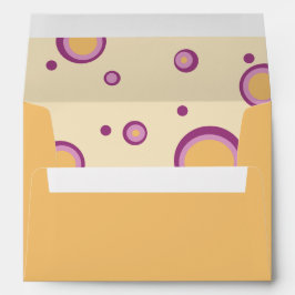 レトロ70sサークルパープルオレンジグルービー結婚ズ 封筒