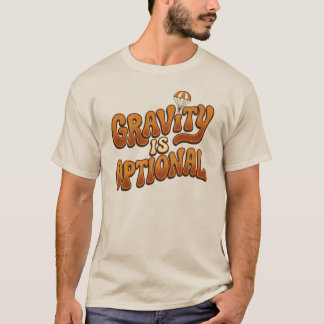 レトロ70'sスカイダイビング 重力はオプション tシャツ