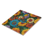 レトロ70sスタイルカラフルデイジー タイル (側面)