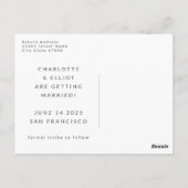 レトロ70sタイポグラフィテラコッタ日付Pを保存 ポストカード (裏面)