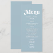 レトロ70sダスティブルー結婚ズ メニュー (正面/裏面)