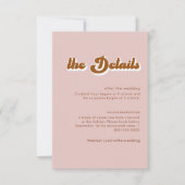 レトロ70sテラコッタ詳細エンクロージャカード 招待状 (正面)