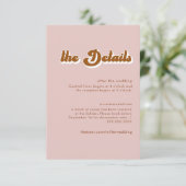 レトロ70sテラコッタ詳細エンクロージャカード 招待状 (スタンド正面)