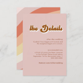 レトロ70sテラコッタ詳細エンクロージャカード 招待状