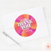 レトロ70sディスコパーティーありがとうサラ ラウンドシール (封筒)