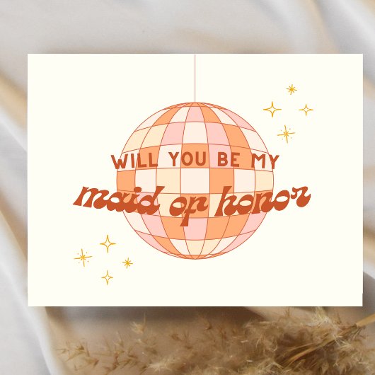 レトロ70sディスコメイド・オブ・オーナー（花嫁付き添い人）提案カード シーズンカード
