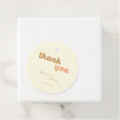 レトロ70sデザインクリーム結婚ズカスタムありがとう フェイバータグ (インサイチュ)