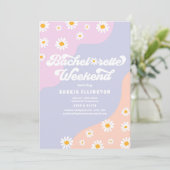 レトロ70sバチェロレッテ週末の日程 招待状 (スタンド正面)