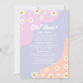 レトロ70sバチェロレッテ週末の日程 招待状 (裏面)