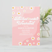 レトロ70sバチェロレッテ週末の日程 招待状 (スタンド正面)