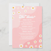 レトロ70sバチェロレッテ週末の日程 招待状 (裏面)