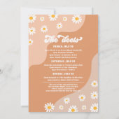 レトロ70sバチェロレッテ週末の日程 招待状 (裏面)