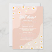 レトロ70sバチェロレッテ週末の日程 招待状 (裏面)