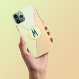 レトロ70sパステルカラーブロックトライアングルモノグラム iPhone 13 pro maxケース