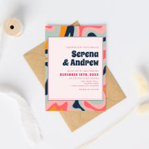 レトロ70sパステルピンクグルーヴィー抽象芸術