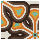 レトロ70sパターン ファブリック (クローズアップ)