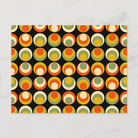 レトロ70sパターン ポストカード (正面)